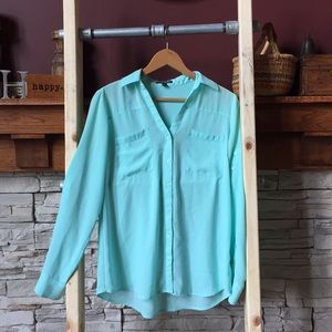 Express light blue blouse